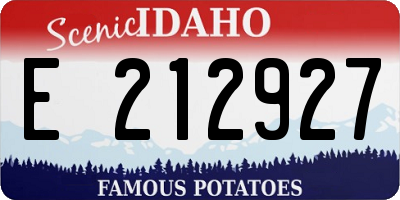 ID license plate E212927