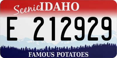 ID license plate E212929