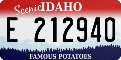 ID license plate E212940