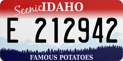 ID license plate E212942