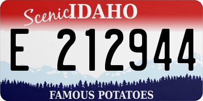 ID license plate E212944