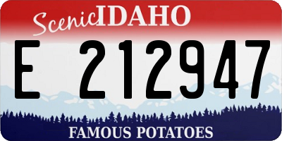 ID license plate E212947