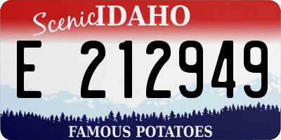 ID license plate E212949