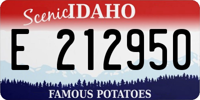 ID license plate E212950