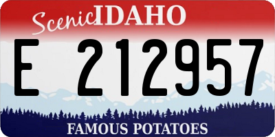 ID license plate E212957