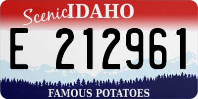 ID license plate E212961