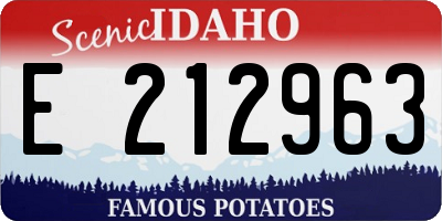 ID license plate E212963