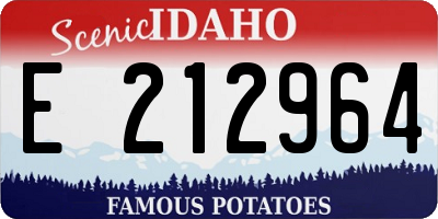 ID license plate E212964