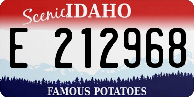 ID license plate E212968