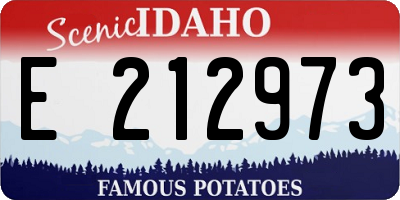 ID license plate E212973