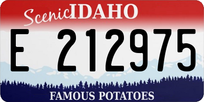 ID license plate E212975