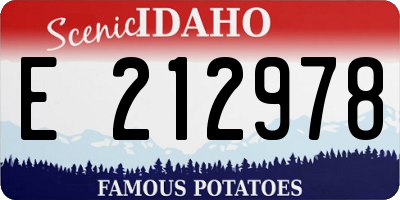 ID license plate E212978