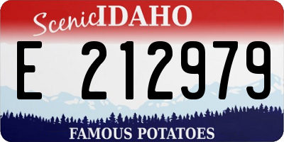 ID license plate E212979