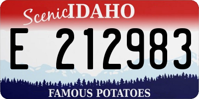 ID license plate E212983
