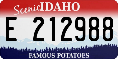 ID license plate E212988