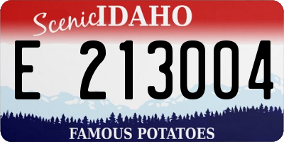 ID license plate E213004
