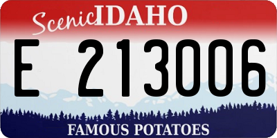 ID license plate E213006