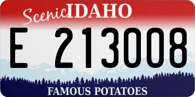 ID license plate E213008