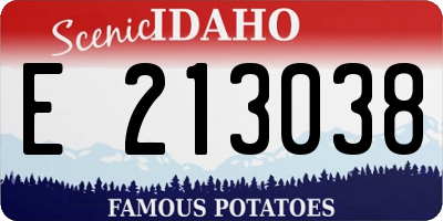 ID license plate E213038