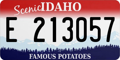 ID license plate E213057