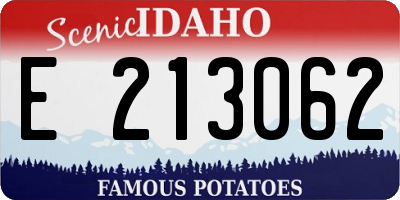 ID license plate E213062