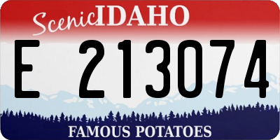 ID license plate E213074