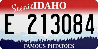 ID license plate E213084