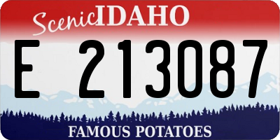 ID license plate E213087