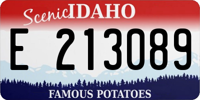 ID license plate E213089