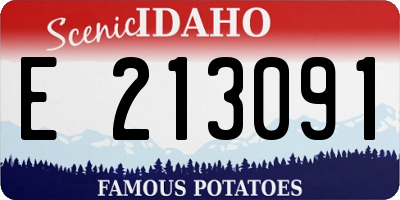 ID license plate E213091