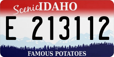 ID license plate E213112
