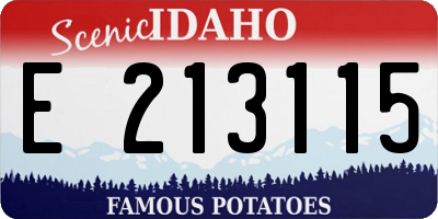 ID license plate E213115
