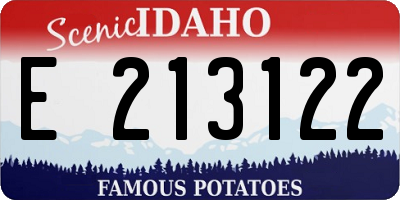 ID license plate E213122
