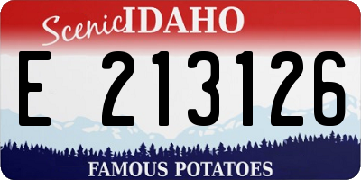 ID license plate E213126