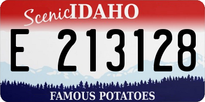 ID license plate E213128