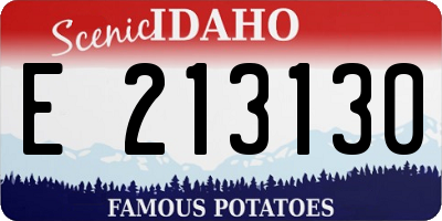 ID license plate E213130