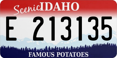 ID license plate E213135