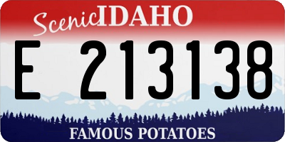 ID license plate E213138