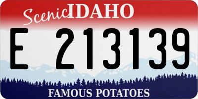 ID license plate E213139