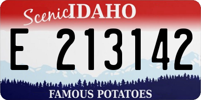 ID license plate E213142