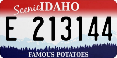 ID license plate E213144