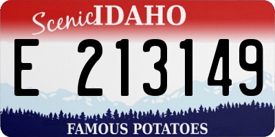 ID license plate E213149