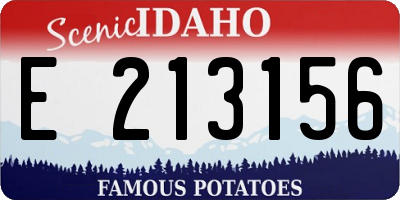 ID license plate E213156