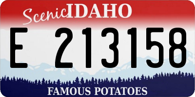 ID license plate E213158