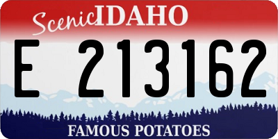 ID license plate E213162