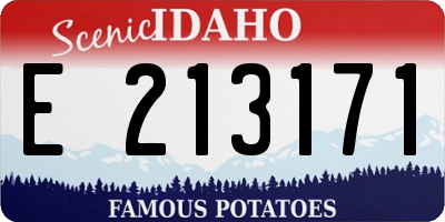 ID license plate E213171