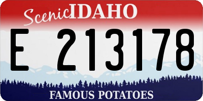 ID license plate E213178