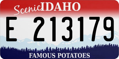 ID license plate E213179