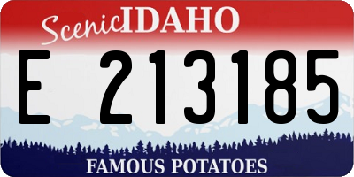 ID license plate E213185