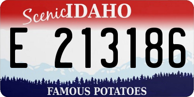 ID license plate E213186
